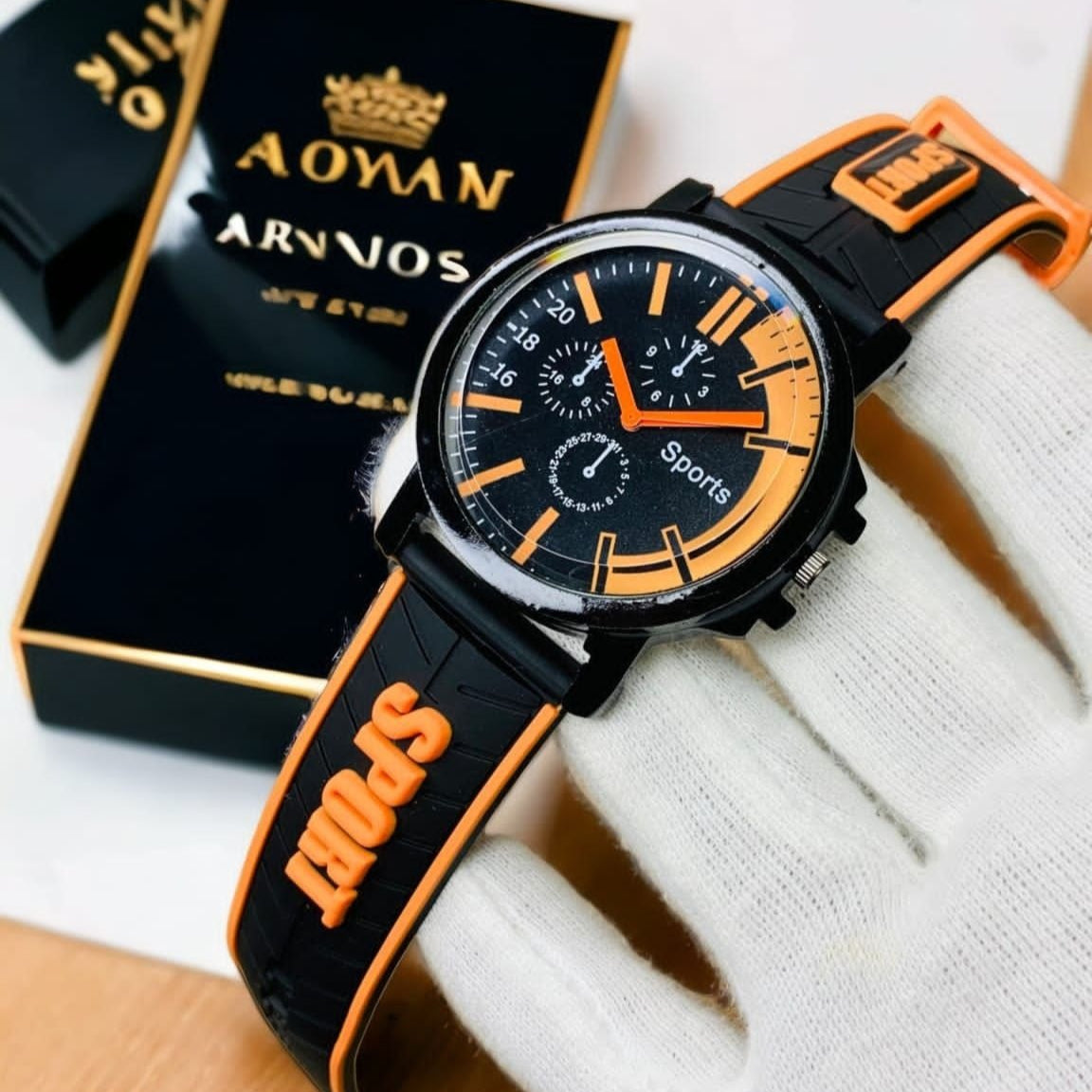 Stylish Sports Analog Rubber Strap Watch For Boys Men's