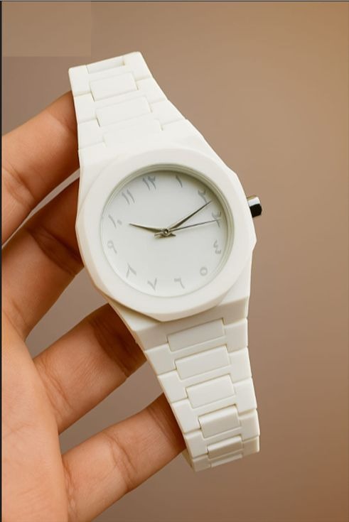 White Aura Wrist Watch – Lightweight Classic with Butterfly Lock