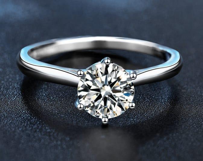 Modern Design Crystal Charm Ring for Unisex - 1 Pc