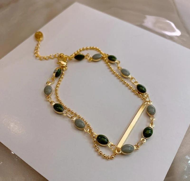 1 Pc Gold Plated Beads Charm Bracelet