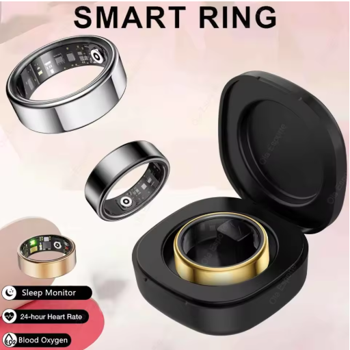 Smart Ring Unisex Bluetooth Heart Rate Blood Oxygen Health Monitor