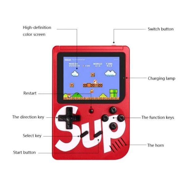 Game Box SUP 400 2 in 1, Mini Retro game console. Perfect gift for children